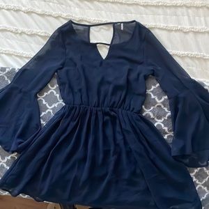 Navy blue, chiffon dress. XS/S